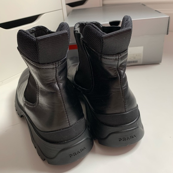 Prada Chunky Combat Lug Sole Boots bootie ankle - Picture 5 of 12